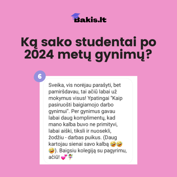Online mokymai ,,Pasiruošk baigiamojo darbo gynimui" - Image 5