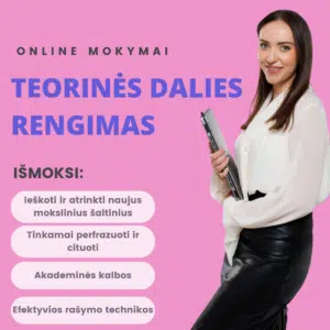 Online mokymai ,,Teorinės dalies rengimas"