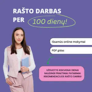 Online mokymai: rašto darbas per 100 dienų