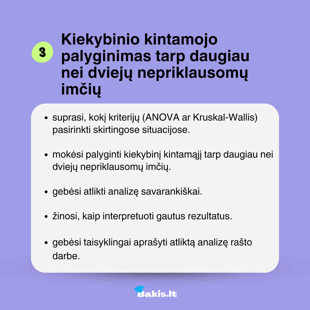 SPSS: Kiekybinio kintamojo palyginimas tarp daugiau nei dviejų nepriklausomų imčių - Image 5