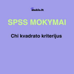 SPSS: Chi kvadrato kriterijus