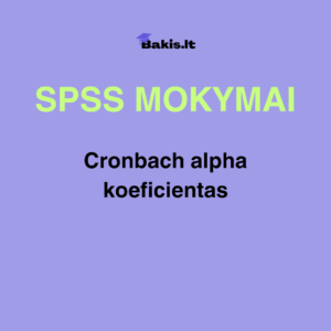 SPSS: Cronbach alpha koeficientas